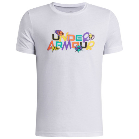 Tricou funcțional copii Under Armour UA B Patch Pack Wm SS White alb/negru White / / Black
