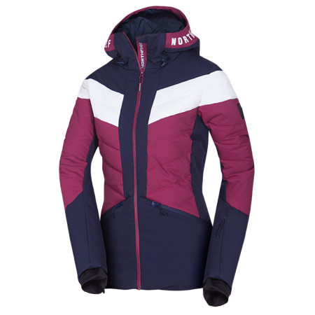Geacă de schi femei Northfinder Ida roșu/albastru
