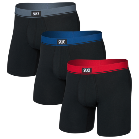 Boxeri bărbați Saxx Essential Cotton Boxer Brief Fly 3Pk