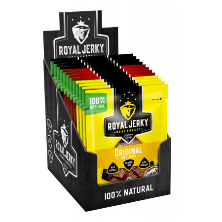 Carne uscată Royal Jerky Mix hovězích příchutí 12x22g