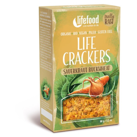Crackers Lifefood LIFE CRACKERS Zelňáky RAW BIO 90 g bej