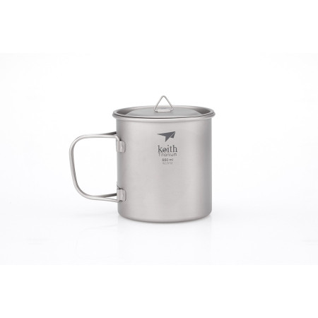 Cană Keith Titanium Single-Wall Titanium Mug 550 ml gri