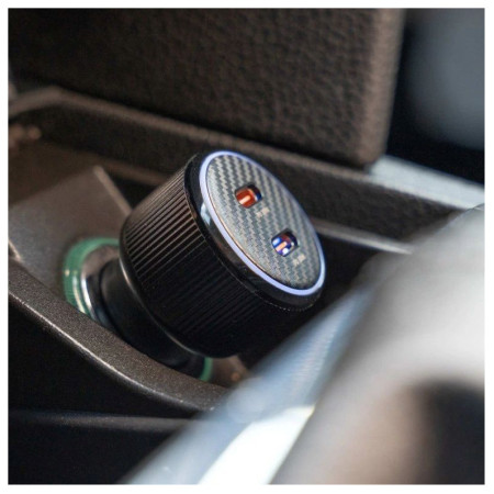 Adaptor Swissten Car Charger 2X USB-C PD, 50W + cabel USB-C / USB-C, 1 m