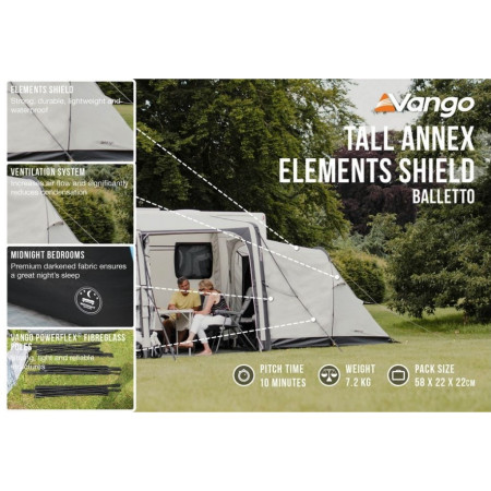 Extensie de cor Vango Tall Annex Elements Shield - Balletto