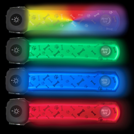 Zgardă luminoasă pentru câini Nite Ize NiteDog® Rechargeable LED Collar Cover