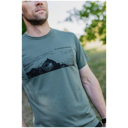Tricou bărbați MOOA Merino Lyolite Highlander 150 Short