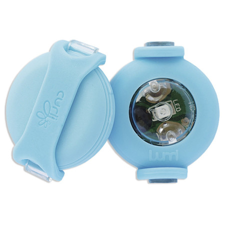 Lumină LED pentru câini Curli Luumi LED albastru deschis cyan