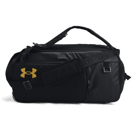 Geantă sport Under Armour Contain Duo MD BP Duffle negru Black/Metallic Gold