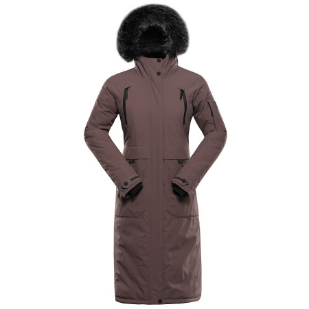 Geacă lungă de iarnă femei Alpine Pro Wussa 2 maro Brown