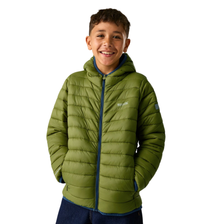 Geacă de iarnă copii Regatta Junior Hooded Marizion Golden Cypress khaki Golden Cypress/Aviator Blue