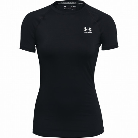 Tricou funcțional femei Under Armour HG Authentics Comp SS negru Black/White