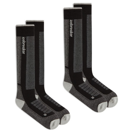 Șosete bărbați Icebreaker Men Mer Ski+ Medium OTC 2 Pack negru/gri Blk/Ether/Graph