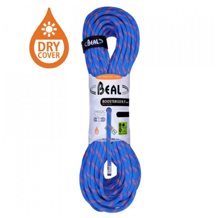 Coardă de alpinism Beal Booster III 9,7 mm (70 m) albastru BLUE