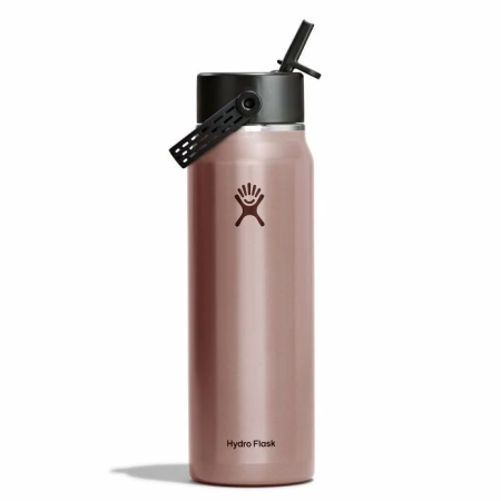 Termos Hydro Flask 32 Oz Lightweight Wide Flex Straw Cap roz Quartz