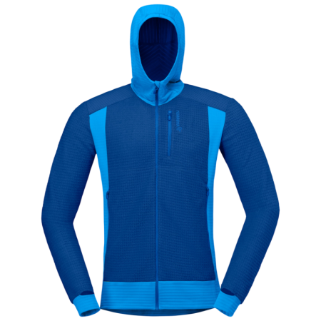 Hanorac funcțional bărbați Norrona falketind Alpha120 Zip Hood albastru Limoges