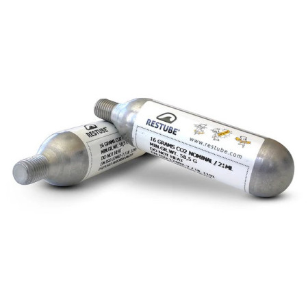 Piesă de rezervă Restube CO₂ cartridge 16g (2pack) argintiu