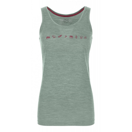 Maiou funcțional femei Ortovox 120 Cool Tec Icons Top W verde