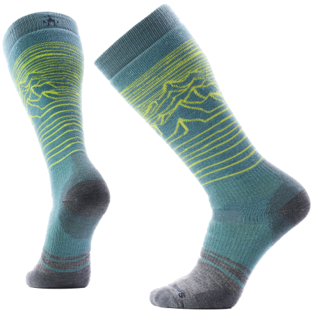 Șosete de schi Smartwool Snowboard Full Cushion Iguchi OTC Socks verde Dusty Teal
