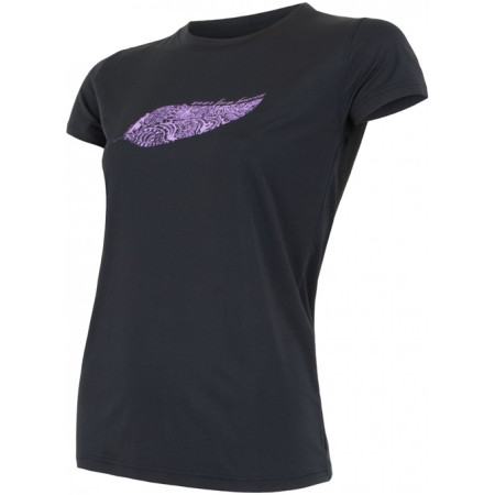 Tricou femei Sensor PT Coolmax Fresh Feather negru