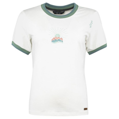 Tricou funcțional femei Chillaz Retro Mountain alb/verde