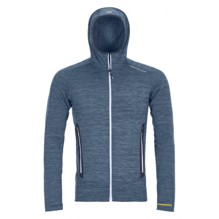 Geaca Ortovox Fleece Light Melange Hoody M albastru