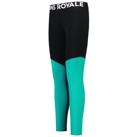 Colanți femei Mons Royale Cascade Merino Flex 200 Legging negru/albastru