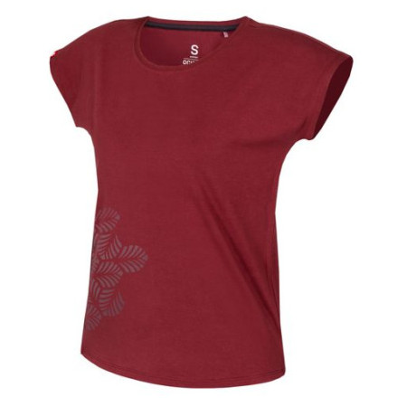 Tricou femei Ocún Kimo T Women Leafs roșu Red Oxblood