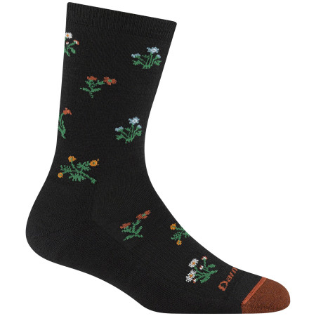 Șosete femei Darn Tough Wildflower Crew Lightweight With Cushion negru black