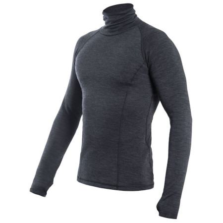 Tricou funcțional bărbați Sensor Merino Bold Roll Neck mân. lungă