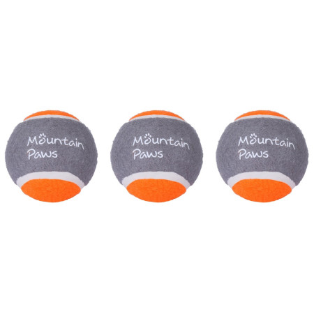 Jucărie pentru câini Mountain Paws Dog Tennis Balls, 3 Pack portocaliu/gri Oarnge