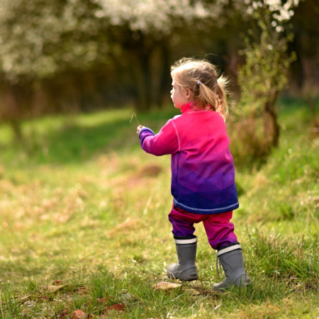 Pantaloni softshell copii WAMU Mozaika purple