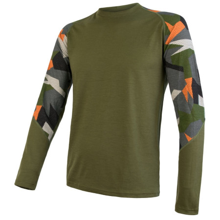 Tricou funcțional bărbați Sensor Merino Impress mân. lungă