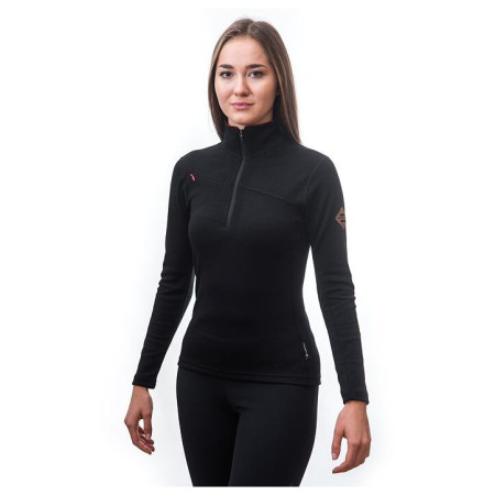 Hanorac femei Sensor Merino Upper fermoar scurt