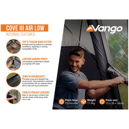 Cort frontal Vango Cove III Air Low