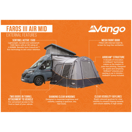 Cort frontal Vango Faros III Air Mid