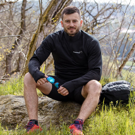 Hanorac funcțional bărbați Progress Torez Zip Merino