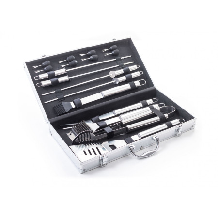 Ustensile grătar G21 set de 17 buc. în cutie de aluminiu