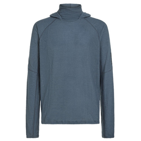 Hanorac bărbați Icebreaker Men Mer 400 RealFleece Grid Pulover Hood albastru/gri Abyss