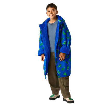 Geacă impermeabilă pentru copii Regatta Junior Changing Robe Olymp Blue Dino