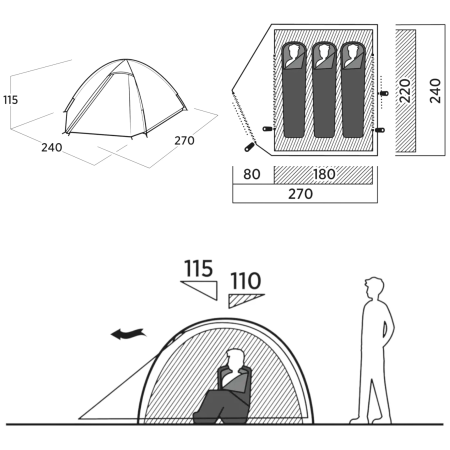 Cort turistic Easy Camp Rondane 3 II.