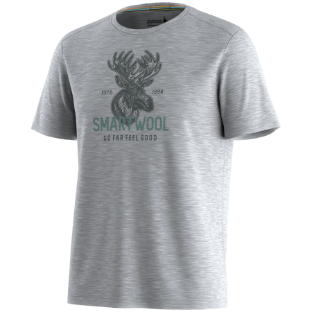 Tricou funcțional bărbați Smartwool Men's Moose Mode Active Short Sleeve Gra gri