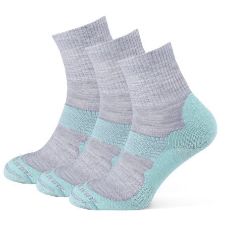 Șosete Zulu Merino Allseason 3-pack turcoaz / gri turquoise/grey