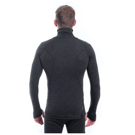 Tricou funcțional bărbați Sensor Merino Bold Roll Neck mân. lungă