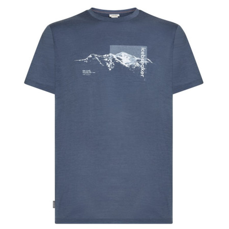 Tricou funcțional bărbați Icebreaker Men M 150 Tech Lite SS Tee Pure Altitude gri/albastru Dawn
