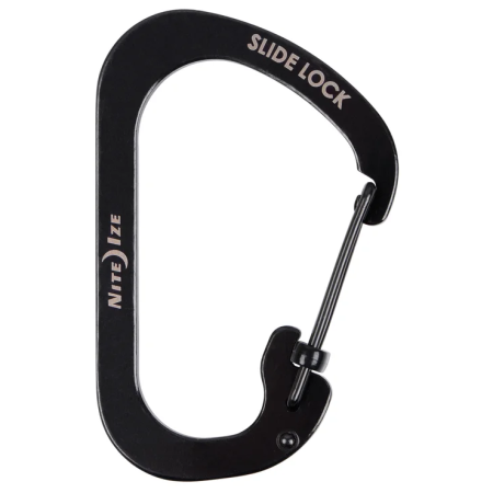 Carbinieră auxiliară Nite Ize SlideLock Stainless Steel negru Černá