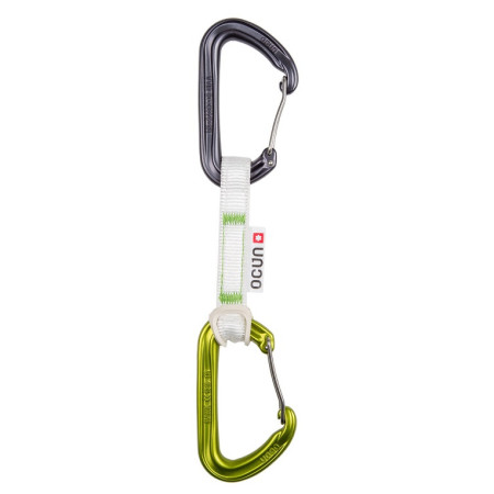 Set bulce echipate Ocún HAWK QD WIRE BIO-DYN-RING 15 mm 10 cm 6-pack verde deschis
