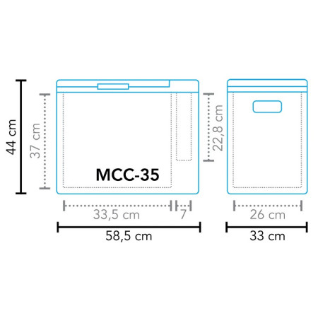 Ladă frigorifică cu compresor Mestic Compressor MCC-35 AC/DC