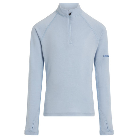 Tricou funcțional copii Icebreaker K 260 Tech LS Half Zip albastru deschis Zinc Blue
