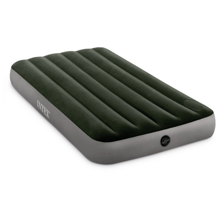 Saltea gonflabilă Intex Twin Dura-With Battery Pump gri