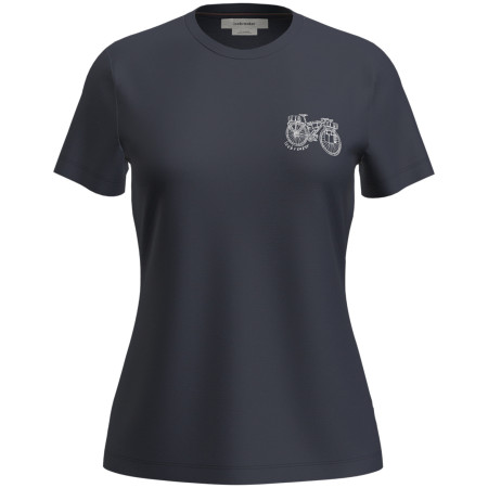 Tricou funcțional femei Icebreaker W Mer 150 Tech Lite SS Tee Adventure Rid albastru închis Midnight Navy